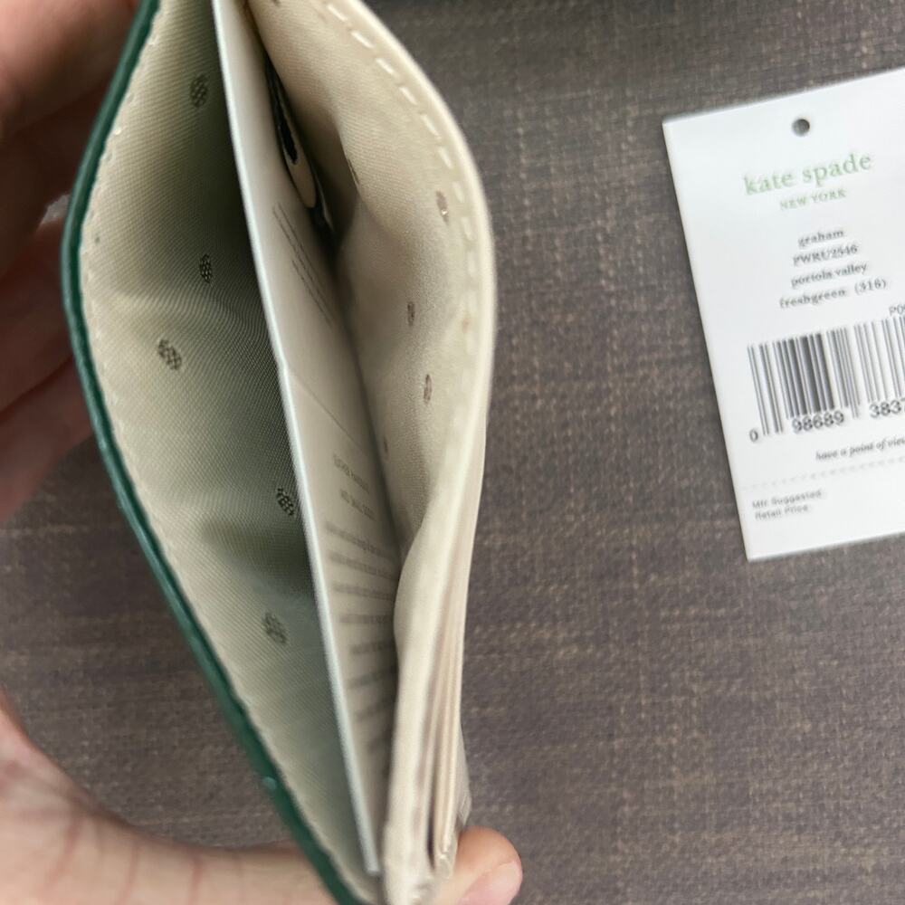 Kate Spade New York NEW IN BOX Freshgreen Graham  Leather Credit Card Holder - Picture 6 of 8